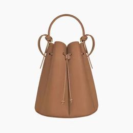 French designer original fashion petal bucket bag trendy single shoulder crossbody handbag real leather 22.5*22.5*24