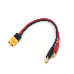 XT60 Female to 4mm Bullet Banana Connector XT60H Plug Charge Cable Adapter 20CM 12AWG Silicone Wire For RC Lipo Battery