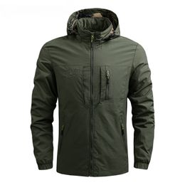 Men's Jackets Waterproof Jacket Men Soft Shell Military Tactical Cargo Windbreaker High Quality Casual Hooded Coat Male Outdoor 230911