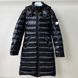 Women's Down & Parkas Winter Jacket Women Hooded Parka Padded Warm Woman Clothes Fur Collar Commute Simple Elegant Coat215K