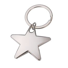 Novelty Zinc Alloy Star Shaped Key Chains Metal Star Key Rings for Gifts Fast DHL