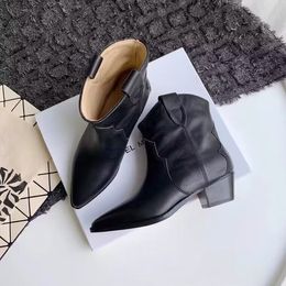 Elegant Winter Boots Winter Classic Chelsea Boots for Woman Real Suede Pointy toe Wedges heel Ankle Boots Simple Comfortable Cowboy Boots female
