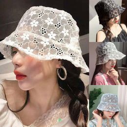 Wide Brim Hats Fashion Outdoor Ladies Korean Style Fisherman Sun Hat Flower Bucket