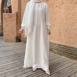 Ethnic Clothing 2023 Elegant Turkey Middle East Dresses Muslim Ramadan Abayas Caftan Kaftan Vestidos Women Slim Long Sleeve Dress