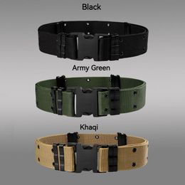 5.5CM Wide Army Belt Tactical Military Nylon Waist Belts Quick Release Hunting Training Strong Metal Buckle Police