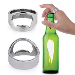 22MM Ring Beer Bottle Opener Stainless Steel Finger Ring-shape Bottles Beers Cap Opening Remover