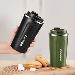 Coffee Pots 380/510ml Stainless Steel Vacuum Cup Fashionable And Insulated Creative Portable Car Mounted Water Black White