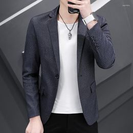 Men's Suits High Quality Blazer Italian Style Simple Elegant Fashion Senior Business Casual Show Gentleman's Formal Fitted Jacket