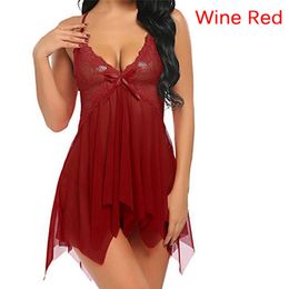 Lace Nightgown Women Sleepwear Pyjamas Summer Negligee Babydoll Nightwear Sexy Lingerie Bathrobe Female Nightdress Home Clothes274D