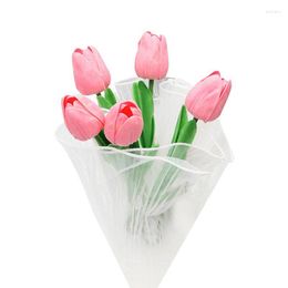 Decorative Flowers Car Decoration Bouquet Artificial Fake Faux Tulips With Realistic And Romantic Look Interior Decor