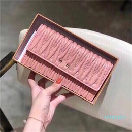 2023-Top Long Wallet Classic Pink Card Holder Purse Womens Designer Bag Wallets for Women Coin Purse Pouch Leather Cardholder Clutch