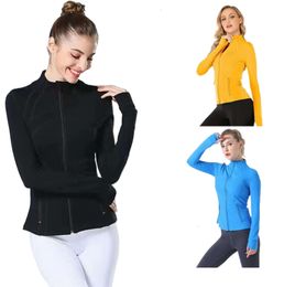 LU-089 Yoga define Jacket Women Define Workout Sport Coat Fitness winter Sports leggings Quick Dry Activewear Top Solid Zip Up Sweatshirt Sportwear Hot Sell