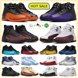 12 12s Basketball Shoes Brilliant Orange Field Purple Flu Game University Gold Muslin Cherry Indigo Red Taxi Stealth Dark Concord Hyper Royal Sneakers for Men & Women