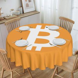 Table Cloth Round Tablecloth 60 Inch Kitchen Dinning Waterproof BTC Cryptocurrency Cover