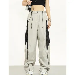 Women's Pants American Retro Wide-leg Sweatpants For Men And Women Niche Design Loose Drape Drawstring Straight Casual Long Trousers