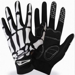 Cycling Gloves Cycling Gloves Outdoor Sport Racing Bike Motorcycle Ghost Skeleton Skull Bone Gloves T221019238W