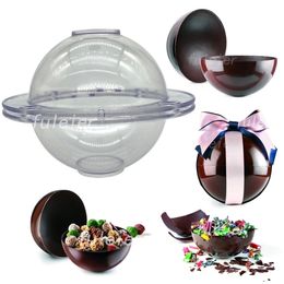 3D Big Sphere Polycarbonate Chocolate Mould Ball Moulds for Baking Making Chocolate Bomb Cake Jelly Dome Mousse Confectionery 220518192o