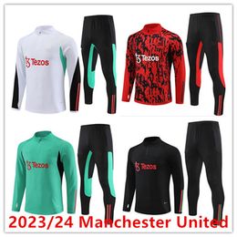 2023/24 New Men's Children's Football Training Suit Set Adult Kids Sweatshirt Set Top+Pants