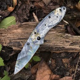 2023 New Folding Knife Outdoor Mini Knife Folding Knife Saber Camping Quick Opening Sharp Portable Self-Defense Portable Fruit