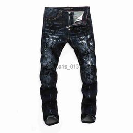 Men's Jeans PLEIN BEAR Classic Fashion PP Man Jeans Rock Moto Mens Casual Design Ripped Trousers Distressed Skinny Denim Biker Jeans 157514 x0911