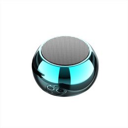 Mini Round Small Steel Wireless Speaker Boombox Handsfree Woofer Speaker Box Loudspeaker Bluetooth Speaker Sound Box