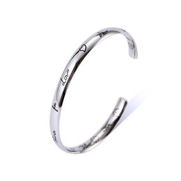 couple G Bangle women man stainless steel open C bracelet fashion jewelry Valentine Day gift for girlfriend accessories whole214E