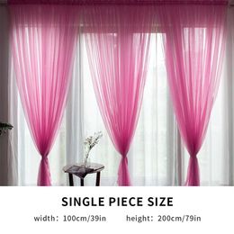 Solid Color Line Curtain Window String Curtains For Living Room Bedroom Drape Panel Sheer Tulle Modern Window Treatments258I