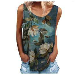 Women's Tanks Fashion Women Loose Summer Sleeveless Print Sexy Undershirt T-Shirt Top Blouse 2023 T Shirt For Y2k