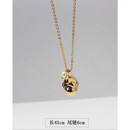 Pendant Necklaces European And American Fashionable Brass Baroque Freshwater Pearl Fashion Simple Japanese Korean Women's Necklace