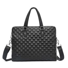 Designer Briefcases Mens Leather Laptop Messenger Bags Handbag Top Crossbody Bag Shoulder Bag Cowhide Men's Bag