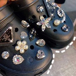 Jewellery Diamond Charms Girl Slipper Decoration PVC Wristbands Accessories X-mas Kids Shoe Buckle Fit Croc Party Gifts285S