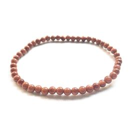 Beaded Mg0114 Wholesale Golden Sand Stone Bracelet 4 Mm Mini Gemstone Jewellery Womens Yoga Mala Handmade Drop Delivery Bracele Dhgarden Dhl9S