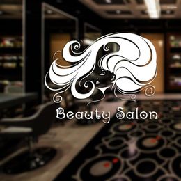 Wall Stickers Hair Salon Sticker Beauty Decal Haircut Name Posters Time Hour Art Decals Decor Decoration Mural