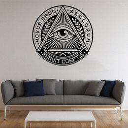 Wall Stickers Sticker Pyramid Eyes Decal Bright Sign Home Decoration Living Room Bedroom Art Mural GXL13