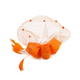 Berets Headdress For Women Veils Design Bow Shape Wedding Party Hair Accessories