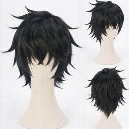 Charming new beautiful Quality sell The Rising of the Shield Hero Naofumi Iwatani Short Black Cosplay Wig Wig 195M