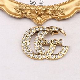 23ss 2color Fashion Brand Designer G Letters Brooches 18K Gold Plated Brooch Vintage Suit Pin Small Sweet Wind Jewelry Accessorie 295L