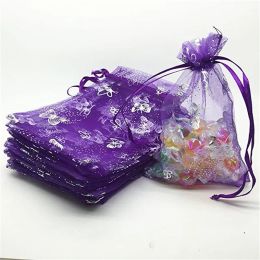 100pcs/lot Wholesale Mesh Bags Organza Wedding Gift Bag with Drawstring Jewelry Necklace Pouch Reusable Cosmetics Storage Package