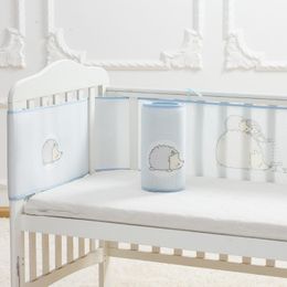 Bed Rails 2pcsset Children Bumper Crib Liner Baby Cot Sets Around Protector Breathable Mesh Infant 230909