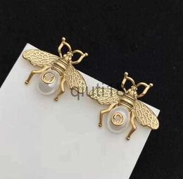 Stud Designer Stud earrings brass material 925 silver needles anti-allergic bee luxury brand earring ladies weddings parties gifts exquisite Jewellery x0911