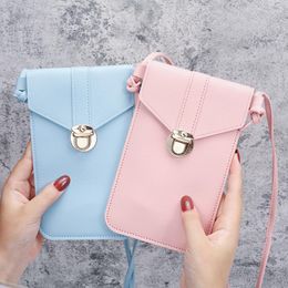 Evening Bags Retro Fashion Phone Bag PU Leather Crossbody Small Purse Designer Leisure Shoulder Mini Women's Messenger