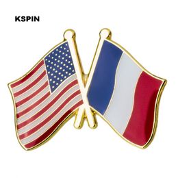 U S A France Flag Lapel Pin Flag Badge Lapel Pins Badges Brooch XY0288-22233