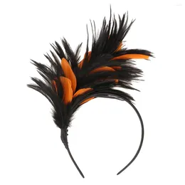 Bandanas Headband Tea Party Headdress Hair Accessories Halloween Feathers Clasp European American