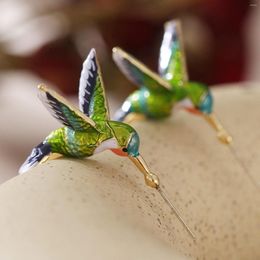 Dangle Earrings Cute Hummingbird Three-Dimensional Shape Acrylic Women'S With Accessories For Women Pendientes