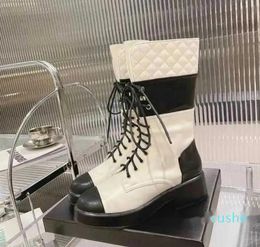 Luxury Ankle Boots Lady Fashion Motorcycle Boots Chunky Heel Shoes