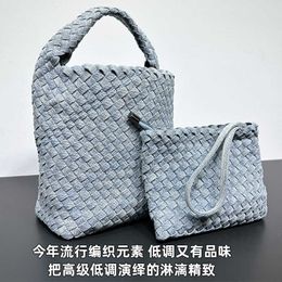 Designer Luxury Womens Handbag BVs Botteg Vene 2023 New canvas denim woven single shoulder underarm mother body trend X