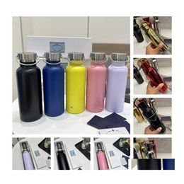 Water Bottles Designer Trend 500Ml Kettle Bottle 9 Colours Stainless Steel Adts Children Outdoor Cycling Sports Thermal Insation Hi300R