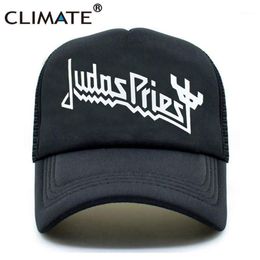 Ball Caps CLIMATE Men Women Trucker Judas Priest Rock Band Cap Music Fans Summer Black Baseball Mesh Net Hat1235P