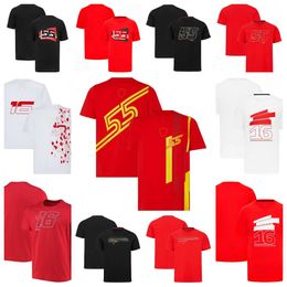 F1 T-shirt summer short-sleeved team uniform men's round neck racing suit F1 with Customised fans' shirts.