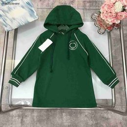 baby clothes fashion Lace up hood design dress for girl designer Kids frock Size 100-150 CM Long sleeved Child skirt Sep05